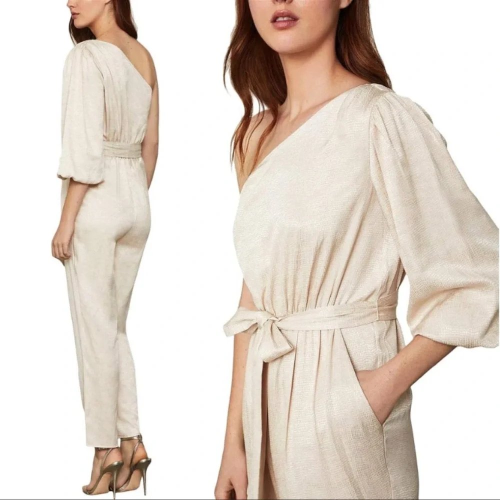 BCBMAXAZRIA Metallic One Shoulder
Jumpsuit - Picture 7 of 16